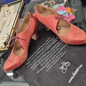 John Fluevog Coral Lace-Up Heels